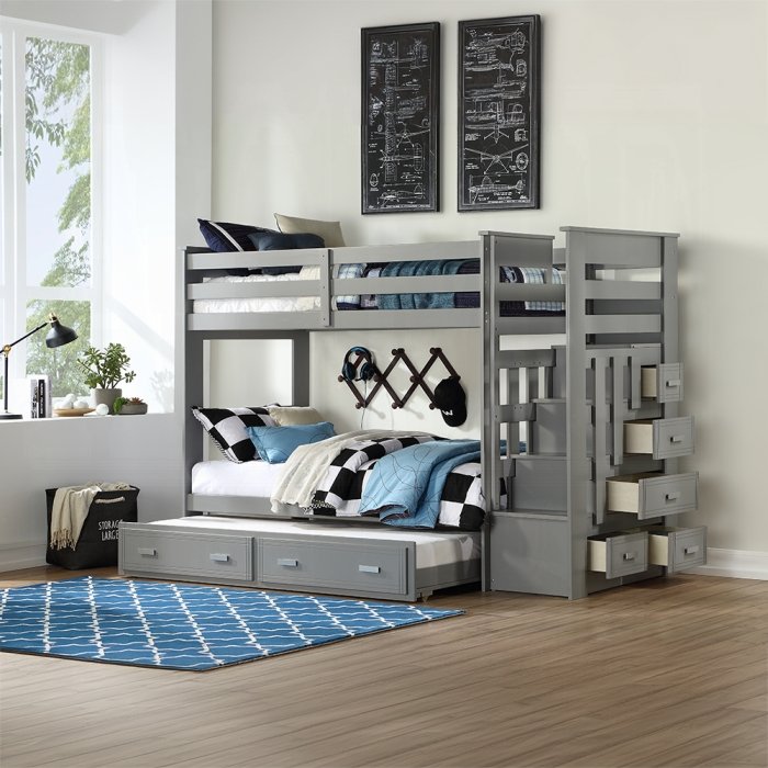 Allentown Twin/Twin Bunk Bed W/Trundle & Storage