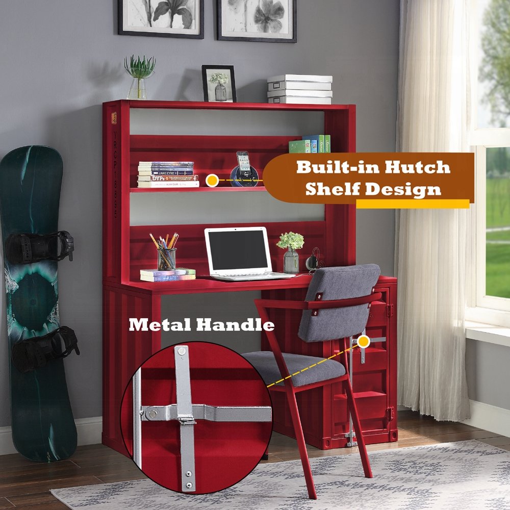 37917_feat.jpg Cargo Writing Desk W/Hutch - Image 3