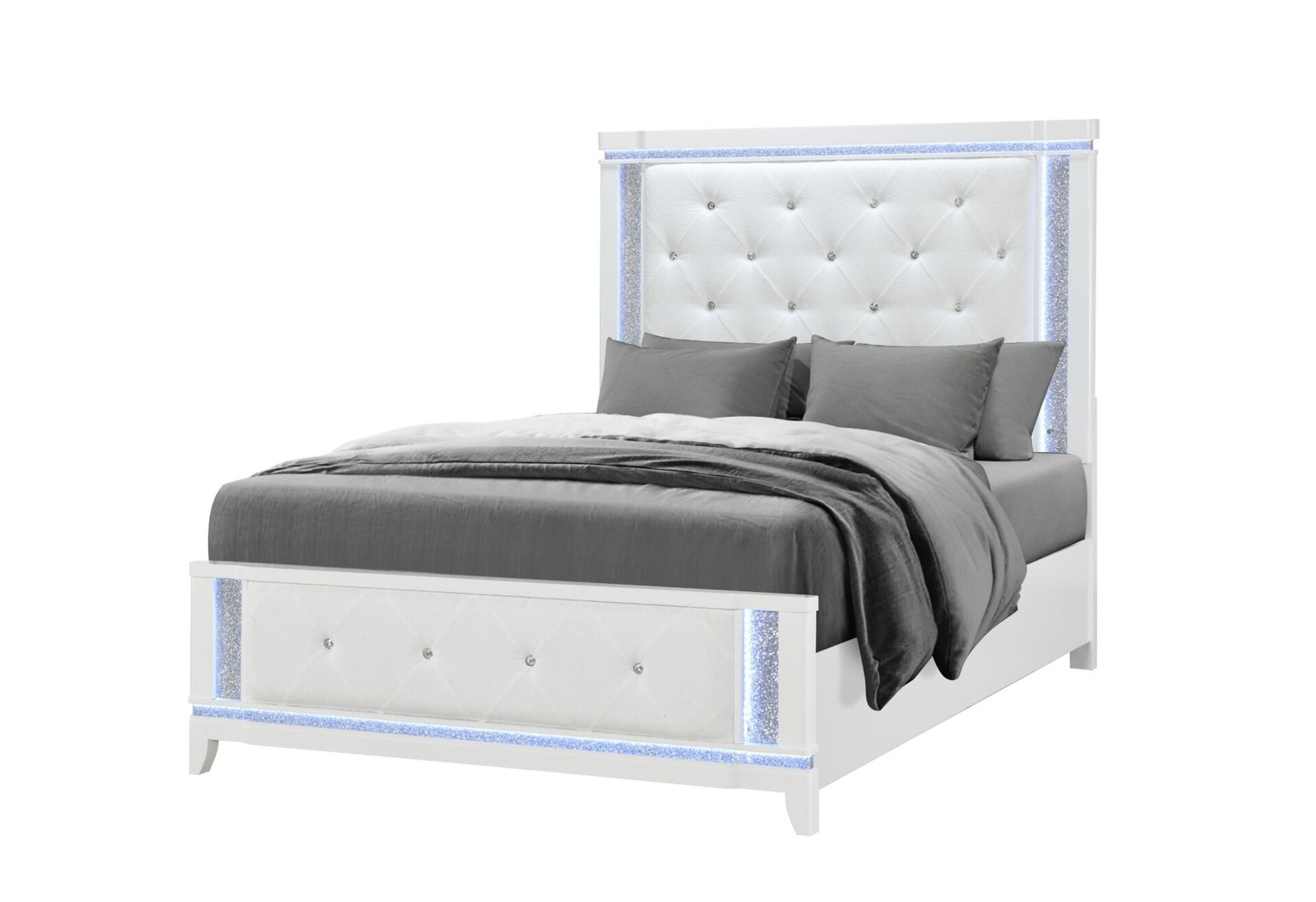 Alina-QB-Angle.jpg ALINA WHITE FULL BED WITH LED - Image 2