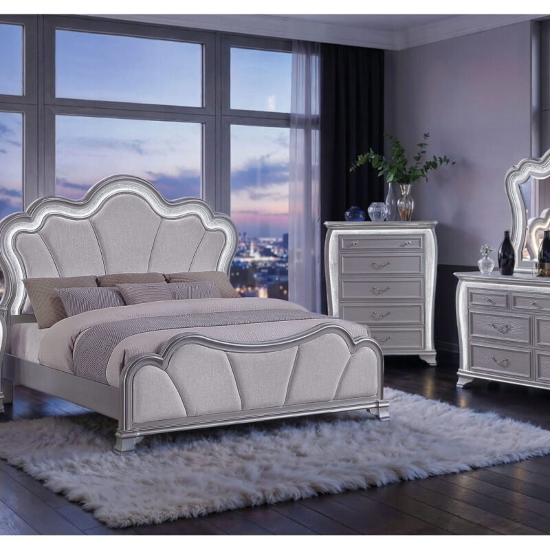 ARIA SILVER KING BED GROUP