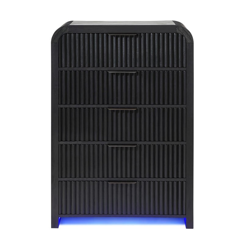 BECKETT WHT/BLK CHEST W/ LED