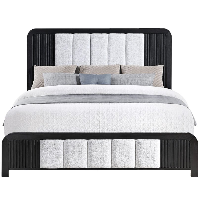 BECKETT WHITE/BLACK KING BED