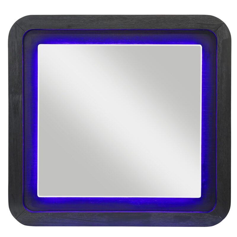 BECKETT WHT/BLK MIRROR W/ LED