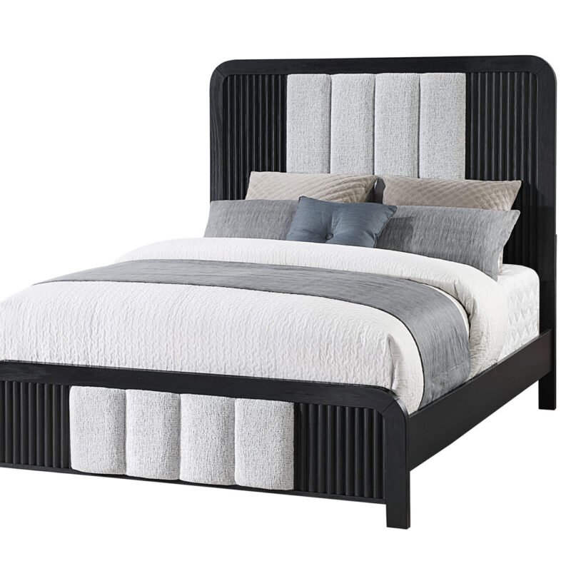BECKETT WHITE/BLACK QUEEN BED
