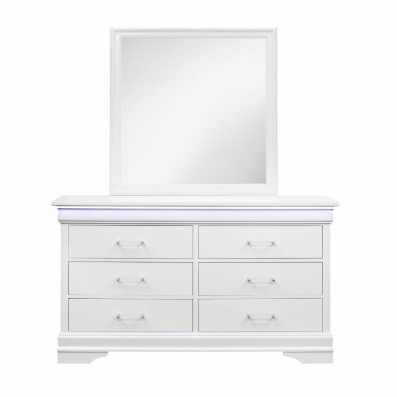 CHARLIE WHITE DRESSER WITH LED