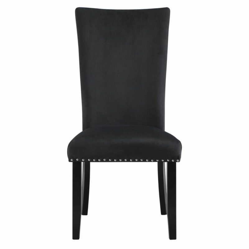 D03 BLACK VELVET DINING CHAIR