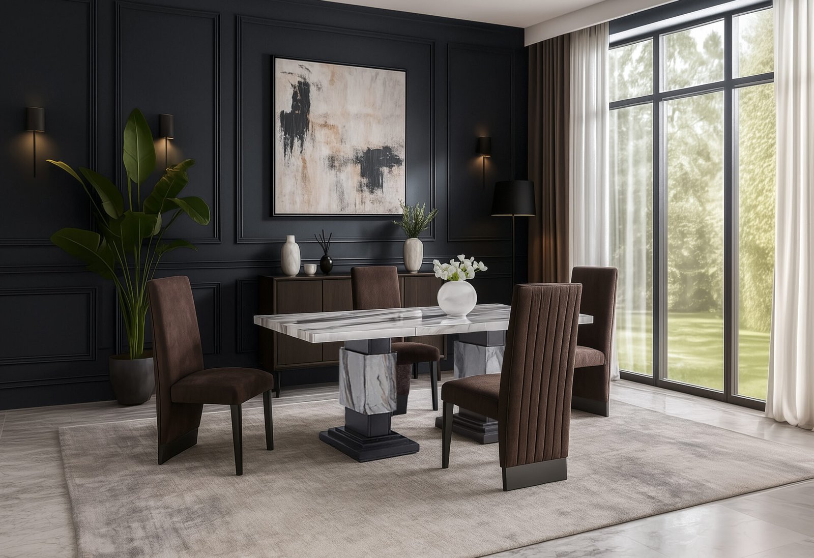 D12DT-D12DC-BRN-NEW-RSC-1.jpg D12 DINING TABLE AND 4 D12 BROWN DINING CHAIRS