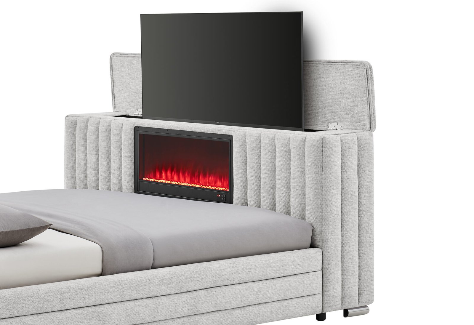 ELIAS-GREY-KB-6-TV-FB-2.jpg ELIAS GREY KING BED WITH IMMERSIVE SOUND SPEAKER, LED, TV LIFT & FP - Image 2