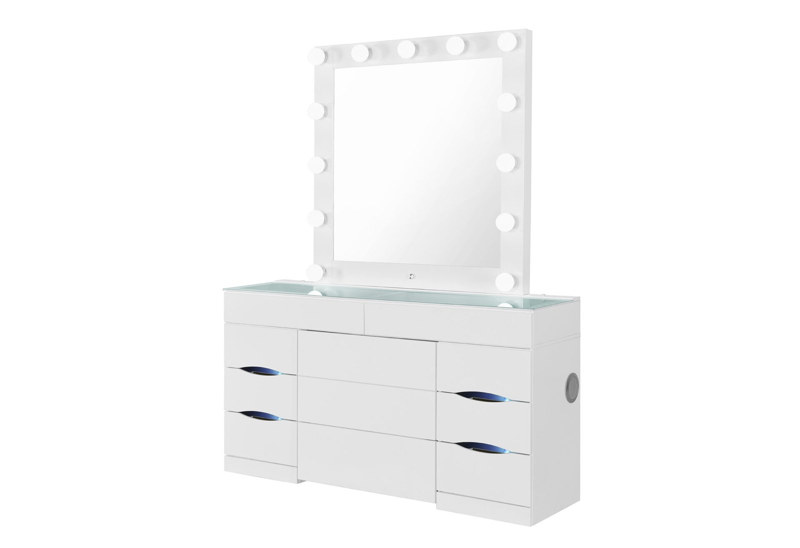 ELLA-WHT-VANITY-WHITE-SIDE-ANGLE.jpg ELLA WHITE VANITY WITH SPEAKER - Image 3