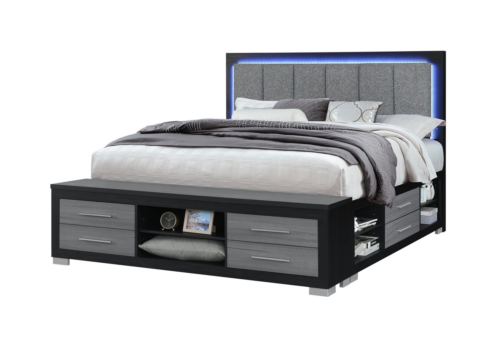 EMMA-GREY-BLACK-KB-2-1.jpg EMMA BLACK/GREY KING BED WITH LED AND USB - Image 2