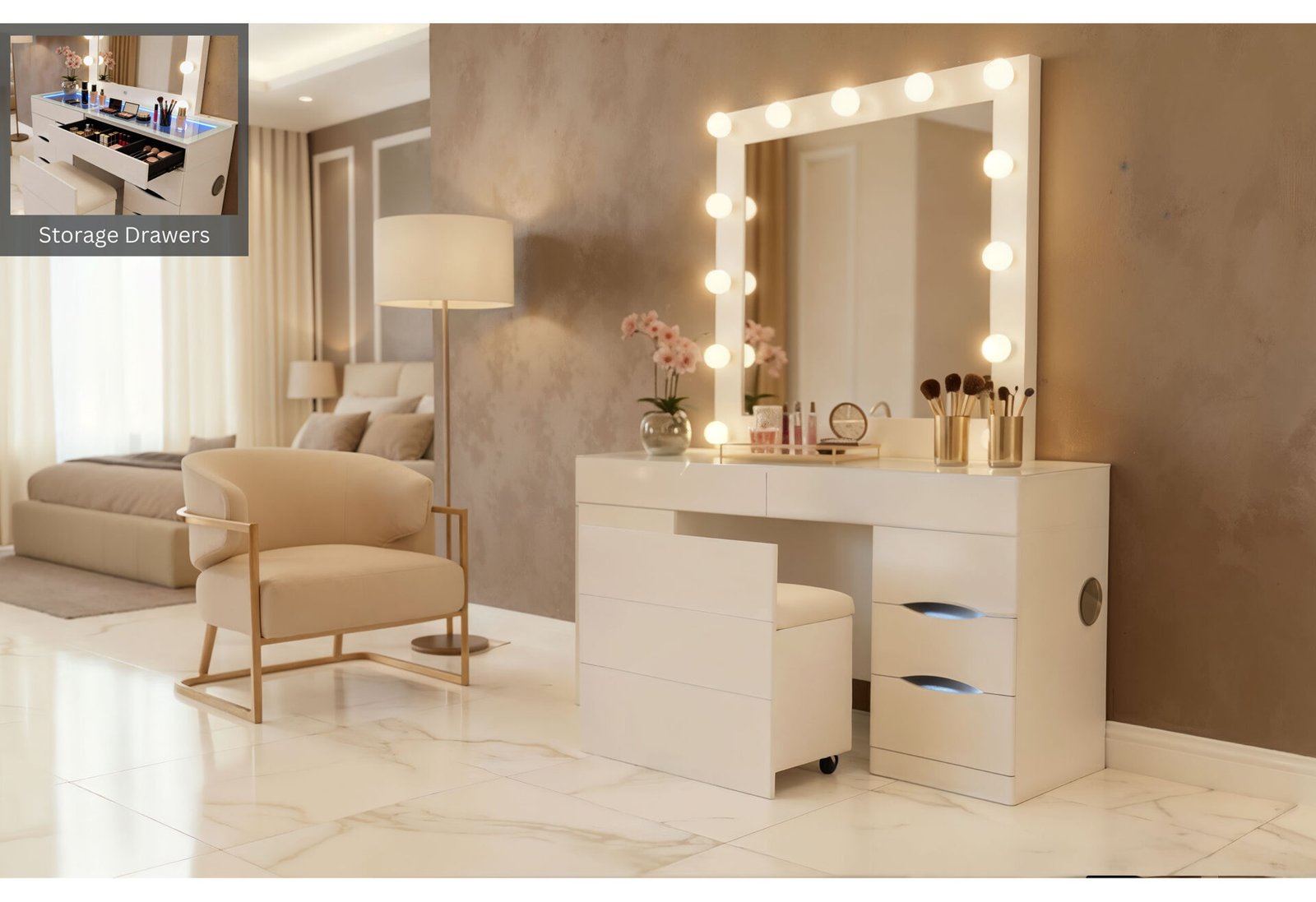 Ella-White-VT-Final-2.jpg ELLA WHITE VANITY SET WITH STORAGE STOOL