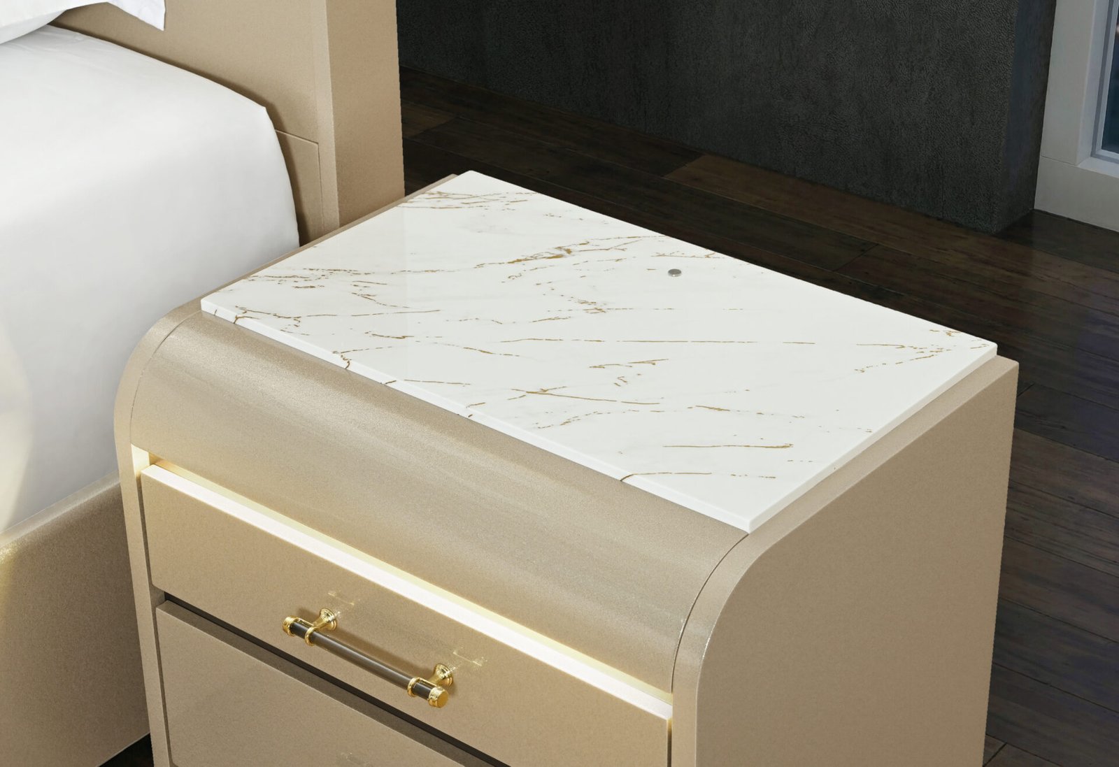 GENESIS-GOLD-DETAIL-2-1.jpg GENESIS GOLD QUEEN BED WITH LED - Image 4
