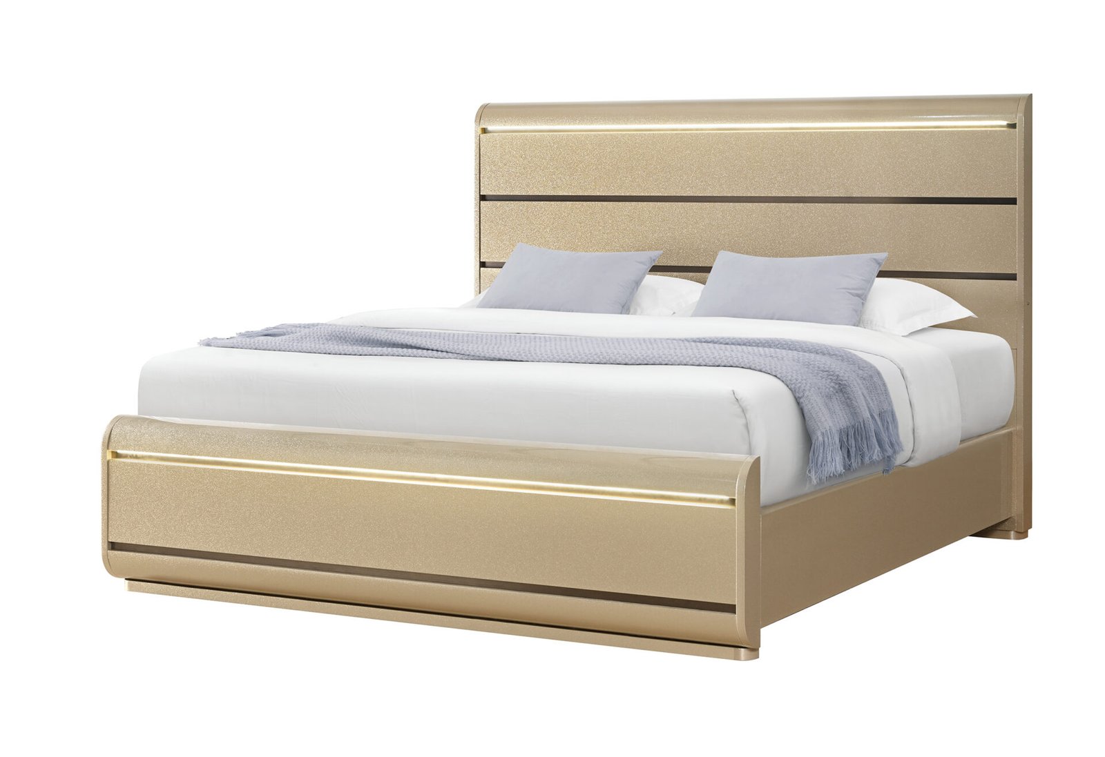 GENESIS-GOLD-KB-2-1.jpg GENESIS GOLD KING BED WITH LED - Image 2