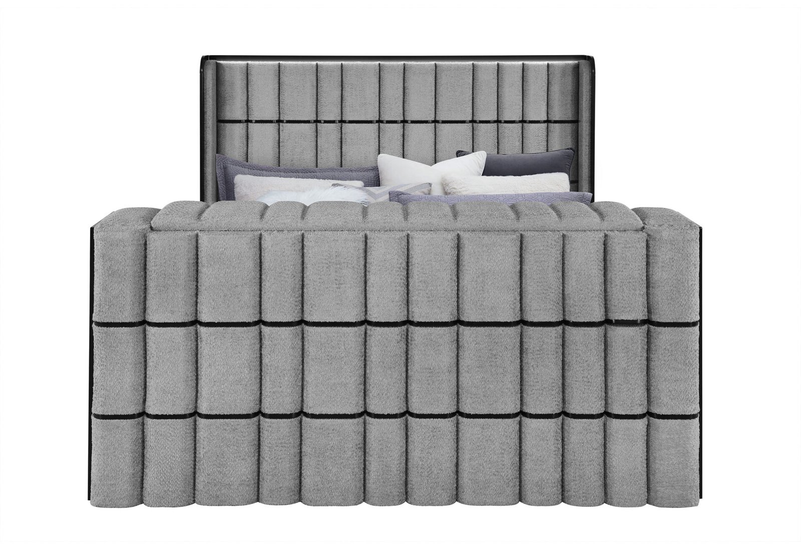 Isabella-Grey-KB-1.jpg ISABELLA GREY KING BED W/LED, TV LIFT, SPEAKER AND FIREPLACE