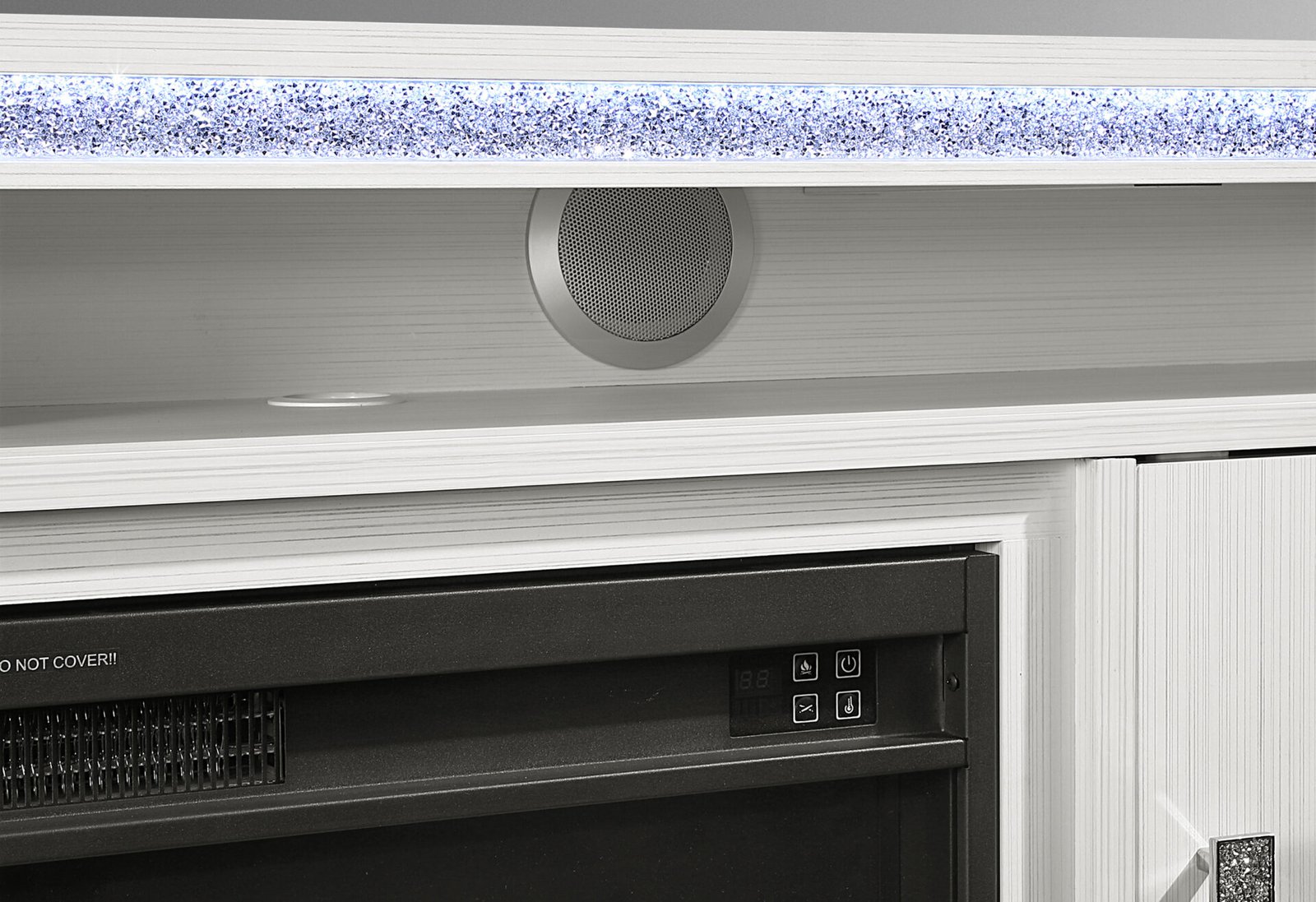 LILY-WHITE-FPLC-72-WLED-DETAIL-1.jpg LILY WHITE ENTERTAINMENT UNIT 72 W/ LED, SPEAKERS, CRYSTAL INSERTS - Image 2