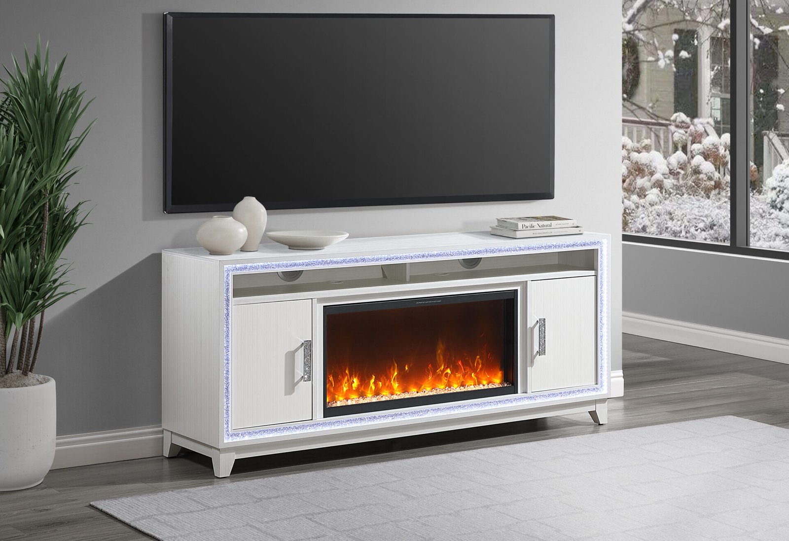 LILY-WHITE-FPLC-72-WLED-RSC-1.jpg LILY WHITE ENTERTAINMENT UNIT 72 W/ LED, SPEAKERS, CRYSTAL INSERTS
