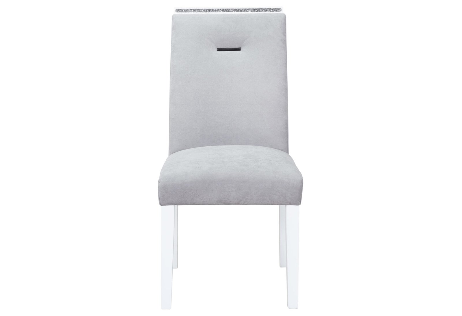 MONACO-DC-GRYWHT.jpg MONACO WHITE DINING TABLE + 8 MONACO DINING CHAIR - Image 2