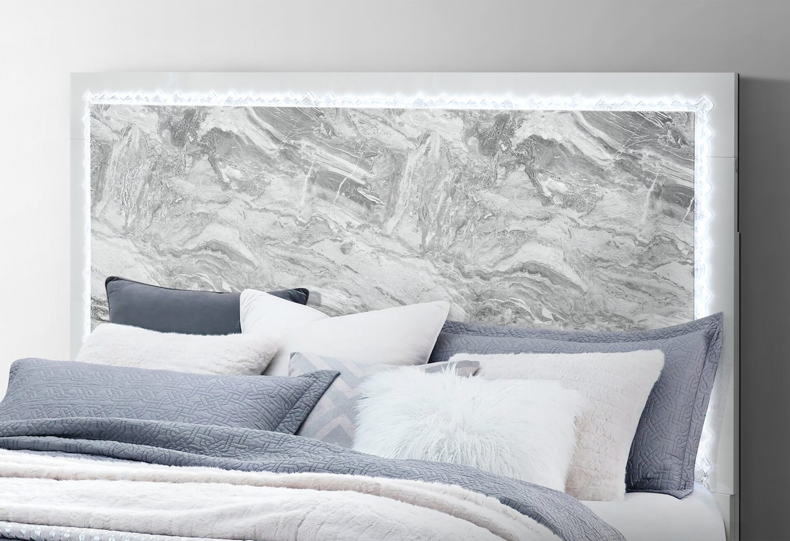 NAOMI-SILVER-MARBLE-DETAIL-1-3.jpg NAOMI SILVER MARBLE FULL BED WITH LED - Image 3