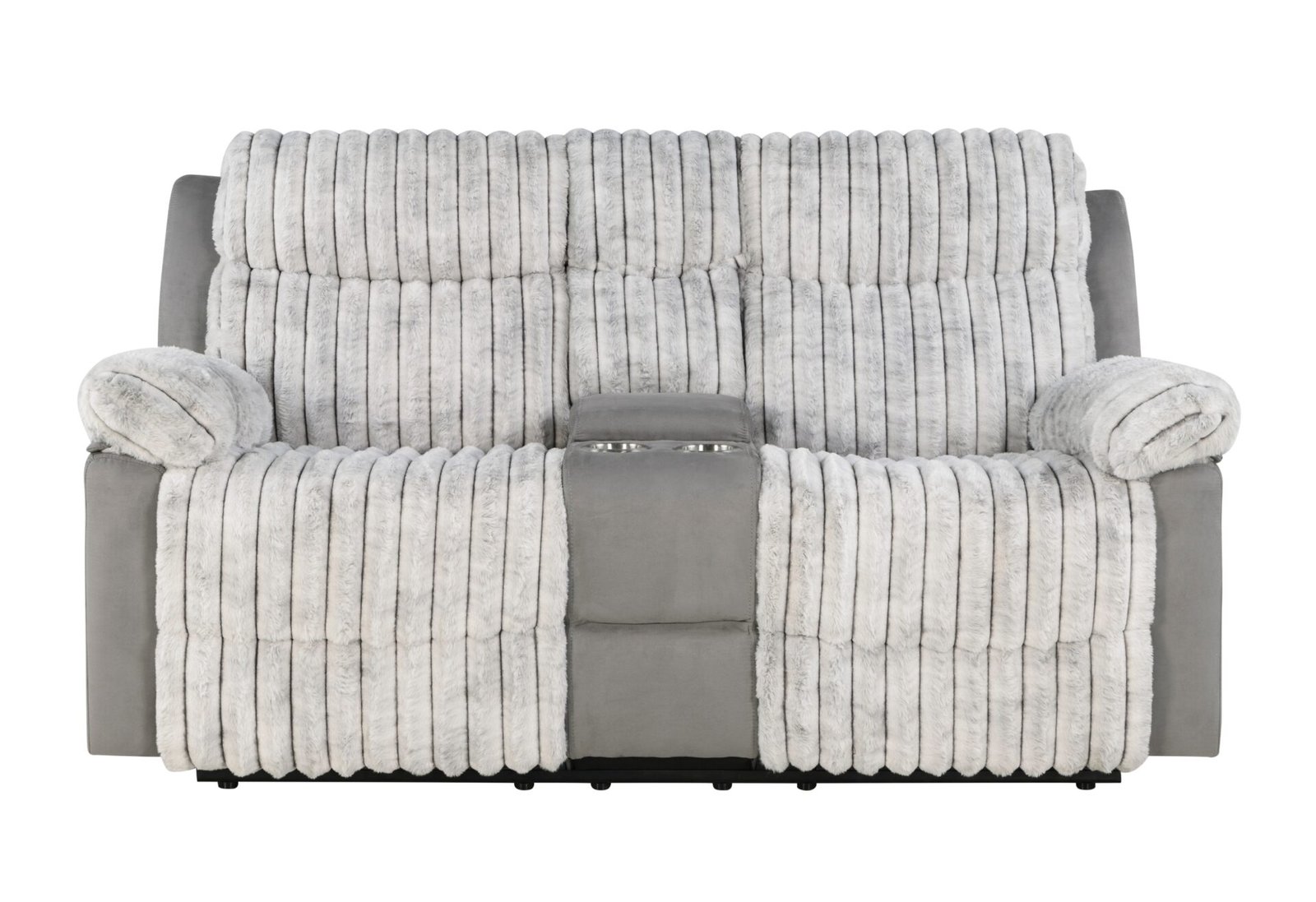 U6028-GREY-CRLS-FRONT-1.jpg U6028 GREY CONSOLE RECLINING LOVESEAT