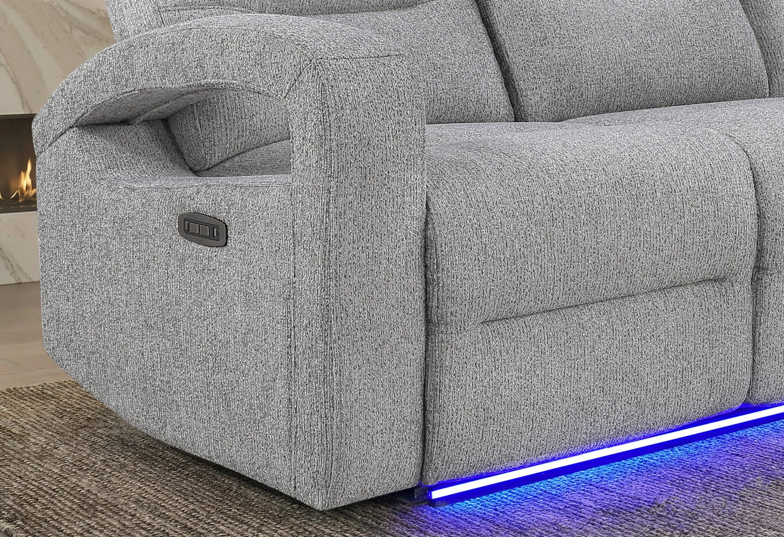 U6611-GREY-15-LED-DETAIL-RSC.jpg U6611 GREY 15 POWER RECLINING SOFA/POWER CONSOLE RECLINING LOVESEAT - Image 3