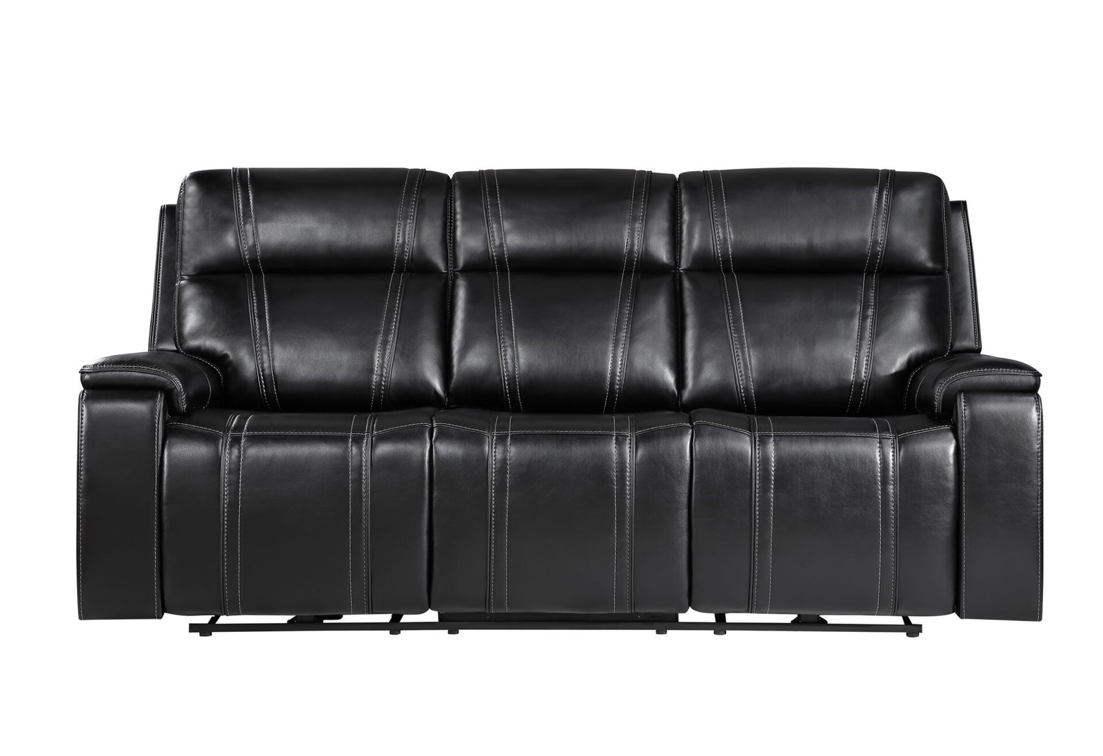 U8877-BLANCHE-BLACK-PRS-1-1.jpg U8880 BLACK LEATHER POWER RECLINING SOFA/POWER CONSOLE RECLINING SOFA - Image 3