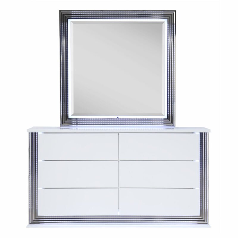 YLIME SMOOTH WHITE MIRROR WITH LED