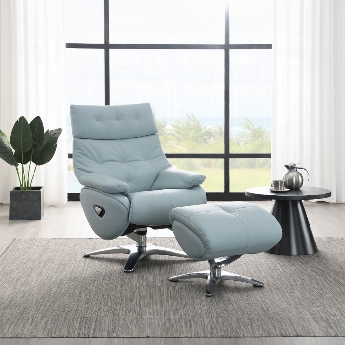 Janella MOTION ACCENT CHAIR W/SWIVEL & OTTOMAN