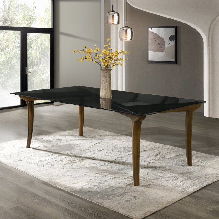 Danzel Dining Table w/Glasss Top