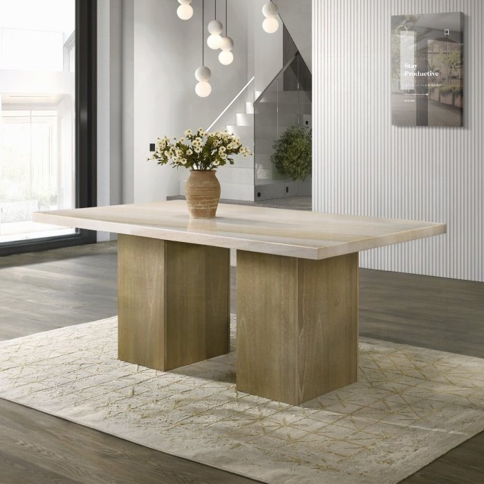 Olinda Dining Table w/Natrual Marble Top